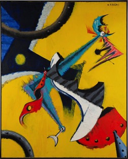 近藤竜男(周期)油彩・カンヴァス、161.5×130.0、第1回サトウ画廊個展、1955